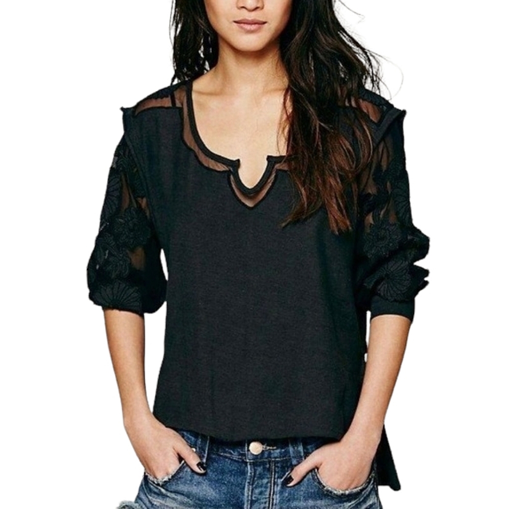 NWOT FREE PEOPLE NEW ROMANTICS TROPICALI TOP